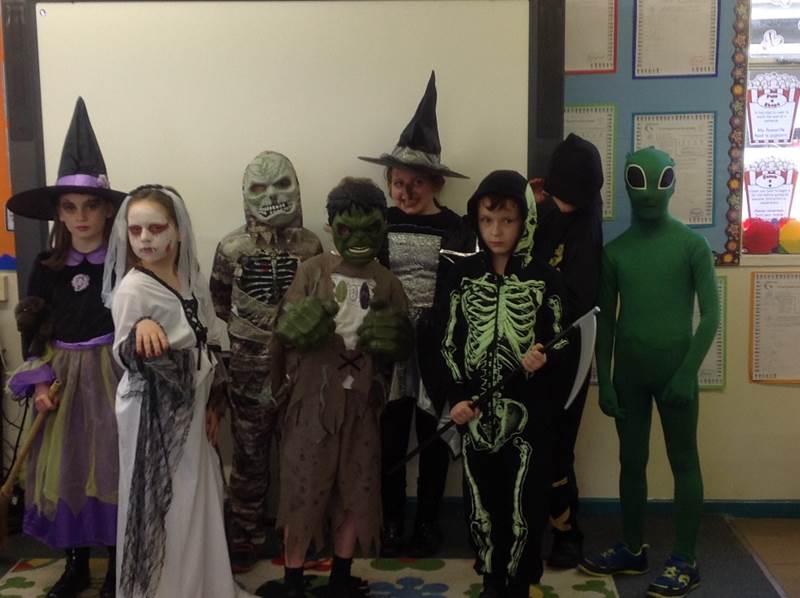 Hallowe'en Fashion Show in Miss Eccles' Year 5